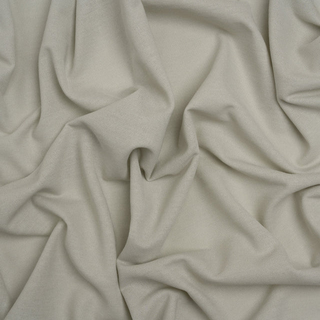 Rayon and Cotton Creped Jersey - Light Gray - Designer Deadstock