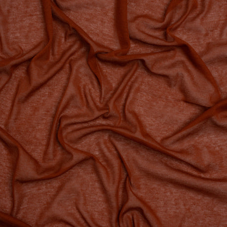Lightweight Rayon Interlock Knit - Dark Orange - Designer Deadstock