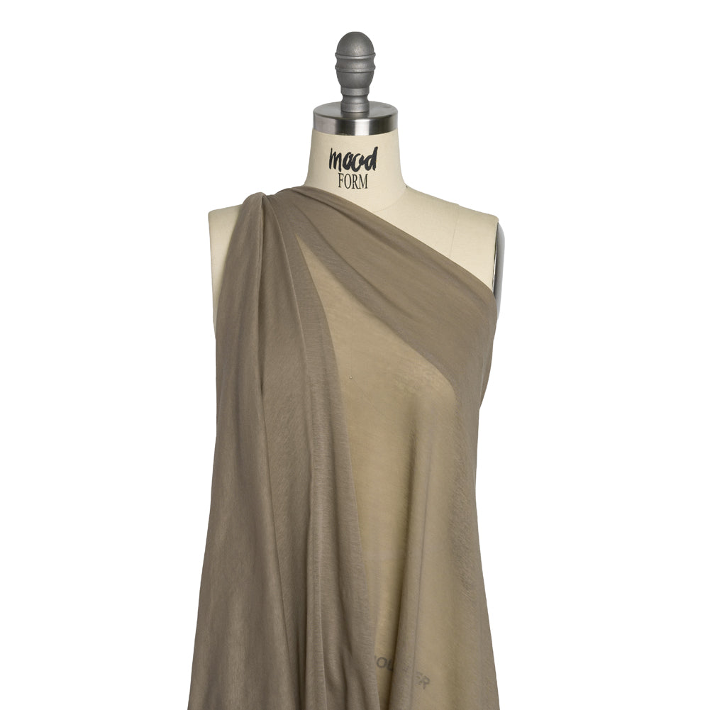 Featherweight Cotton Jersey - Vintage Khaki Gray - Designer Deadstock
