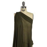 Featherweight Rayon Jersey - Army Green - Designer Deadstock