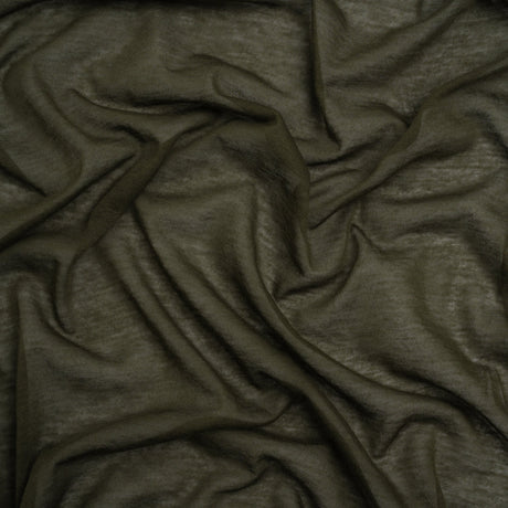 Featherweight Rayon Jersey - Army Green - Designer Deadstock