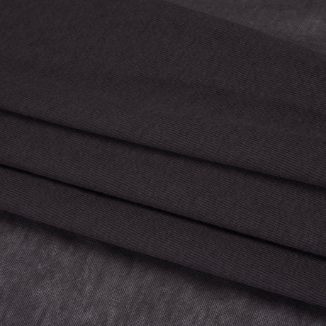 Featherweight Cotton Interlock Knit - Dark Purple - Designer Deadstock