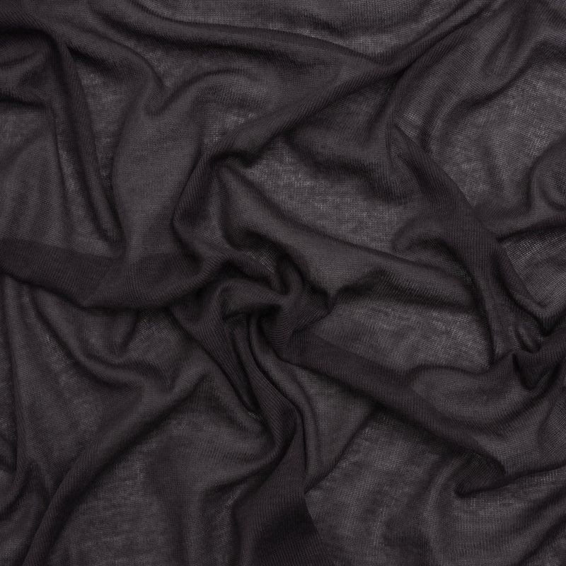Featherweight Cotton Interlock Knit - Dark Purple - Designer Deadstock