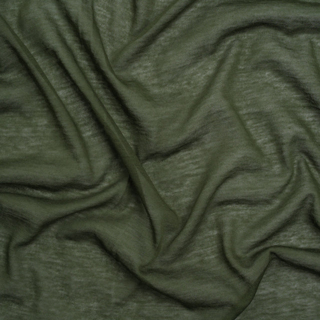 Featherweight Cotton Jersey - Herb Green - Designer Deadstock