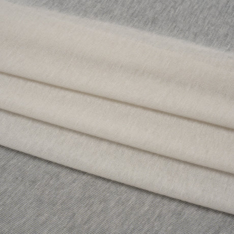 Lightweight Polyester Interlock Knit - Ivory - Designer Deadstock