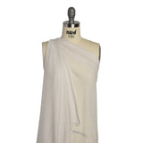 Lightweight Polyester Interlock Knit - Ivory - Designer Deadstock