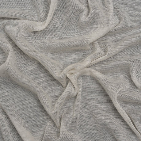 Lightweight Polyester Interlock Knit - Ivory - Designer Deadstock