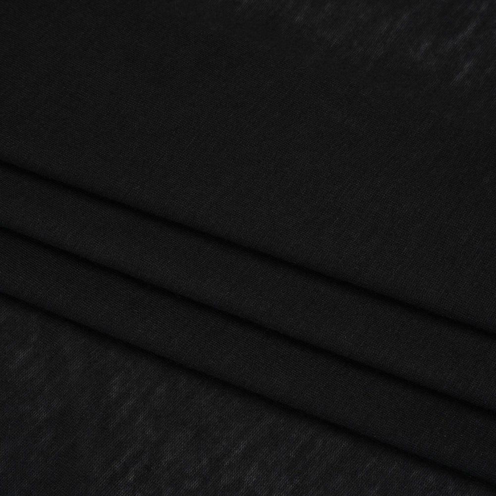 Lightweight Rayon Jersey - Black - Designer Deadstock