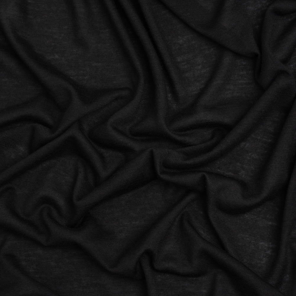 Lightweight Rayon Jersey - Black - Designer Deadstock