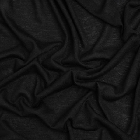 Lightweight Rayon Jersey - Black - Designer Deadstock