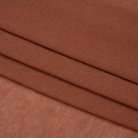 Lightweight Cotton Interlock Knit - Dusty Orange - Designer Deadstock