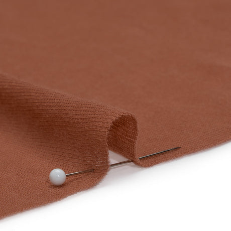 Lightweight Cotton Interlock Knit - Dusty Orange - Designer Deadstock
