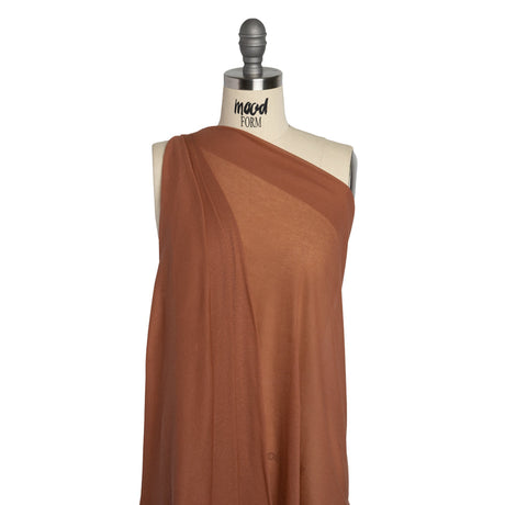 Lightweight Cotton Interlock Knit - Dusty Orange - Designer Deadstock