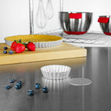 Fat Daddios Fluted Tart Pan with Removable Bottom, 3-3/4" Diameter x 1" High