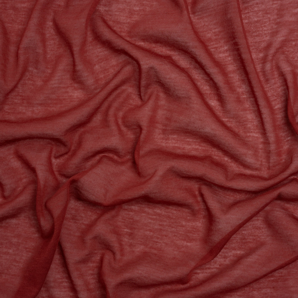 Featherweight Rayon Jersey - Wine Red - Designer Deadstock