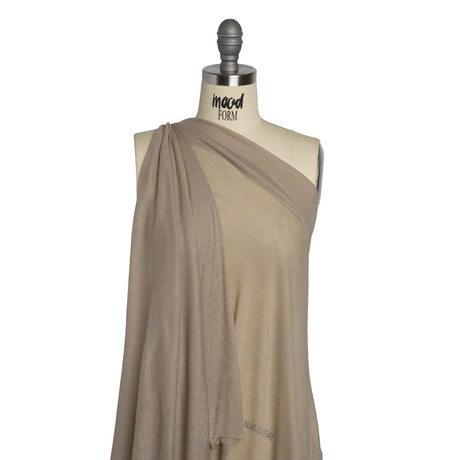 Lightweight Polyester Interlock Knit - Harbor Gray - Designer Deadstock