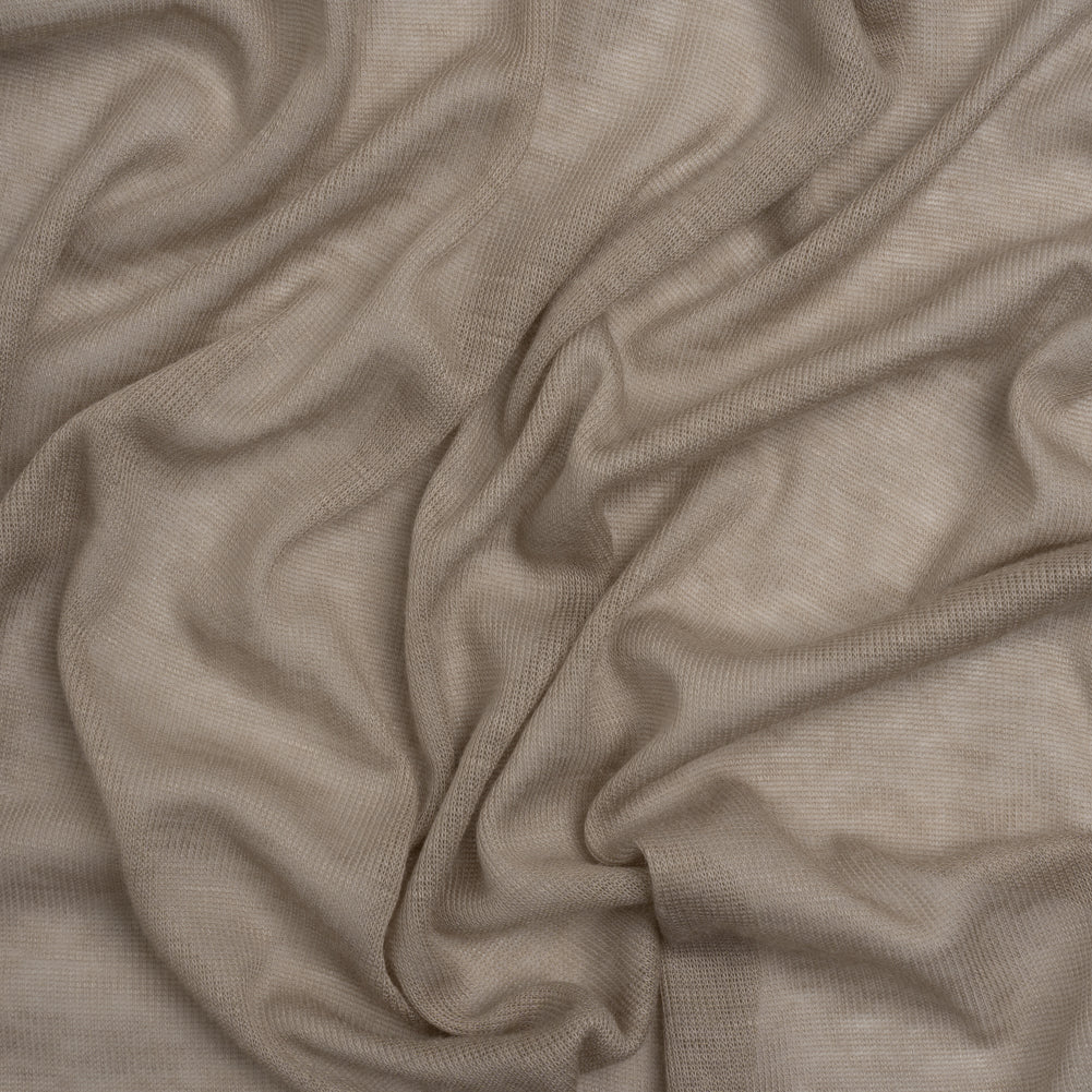 Lightweight Polyester Interlock Knit - Harbor Gray - Designer Deadstock