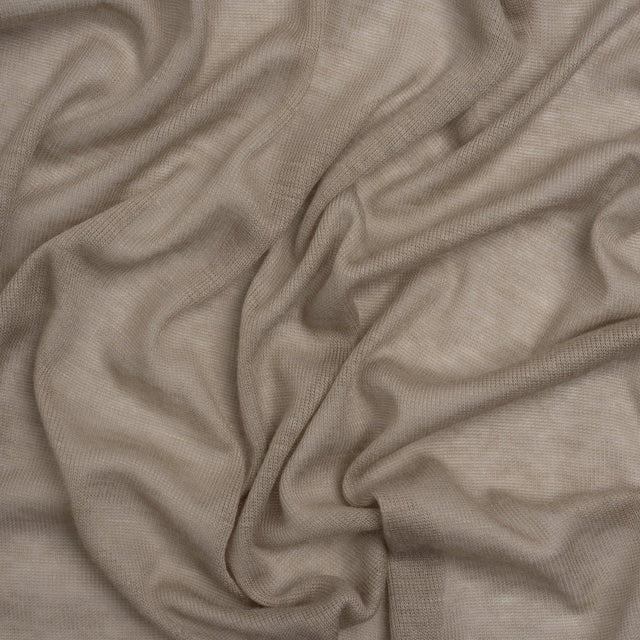 Lightweight Polyester Interlock Knit - Harbor Gray - Designer Deadstock