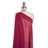 Polyester Georgette - Dark Pink - Designer Deadstock