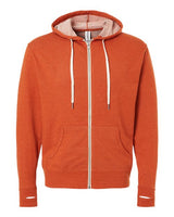 Heathered French Terry Full-Zip Hooded Sweatshirt