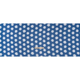 Polyester Chiffon - Bright Blue and White Brushed Polka Dots - Designer Deadstock