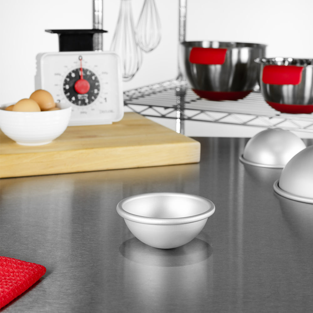 Fat Daddio's Aluminum Hemisphere Cake Pan, 3.5" x 1.75" Deep