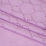 Stretch Polyester Jersey with Eyelets - Lavender Circles - Designer Deadstock