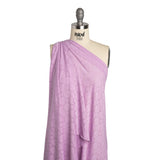 Stretch Polyester Jersey with Eyelets - Lavender Circles - Designer Deadstock