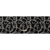 Stretch Polyester Tricot - Black and White Looping Lines - Designer Deadstock