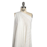 Stretch Polyester Jersey with Eyelets - White Circles - Designer Deadstock