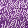 Stretch Polyester Tricot - Purple and Off White Leafy Stems - Designer Deadstock