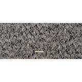 Stretch Polyester Tricot - Black and White Leafy Stems - Designer Deadstock