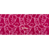 Stretch Polyester Tricot - Raspberry Pink and White Looping Lines - Designer Deadstock