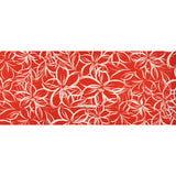 Stretch Polyester Tricot - Orange Red and White Flowers and Leaves - Designer Deadstock
