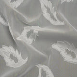 Burnout Brocade with Iridescent Pinstripes - White Leaves - Designer Deadstock