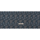 Cotton and Polyester Matelasse - Blue and Black Diamonds and Flowers - Designer Deadstock