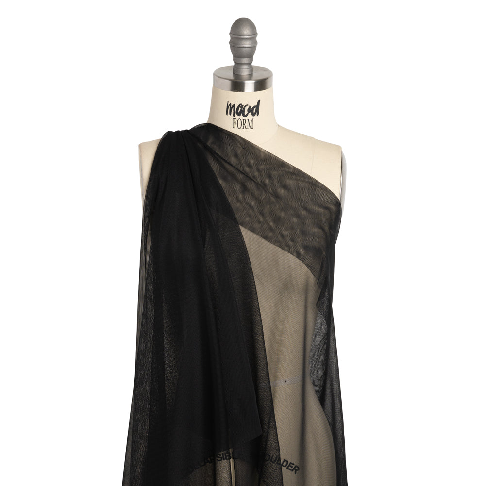Polyester Mesh - Black - Designer Deadstock