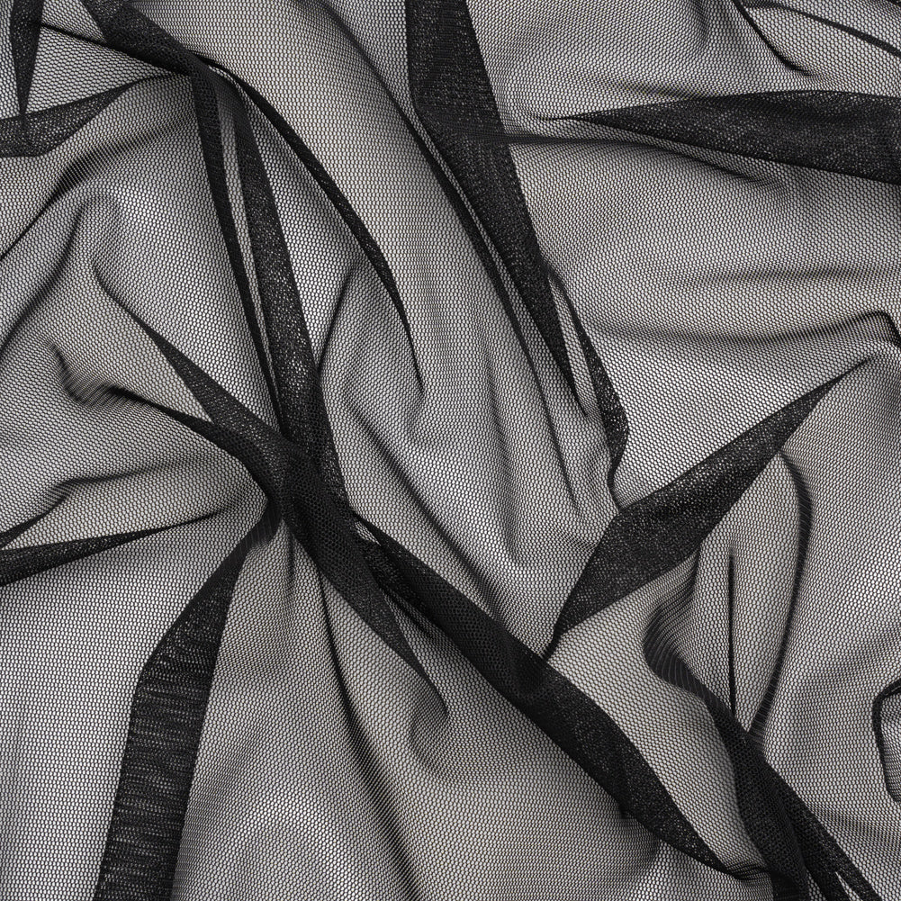 Polyester Mesh - Black - Designer Deadstock