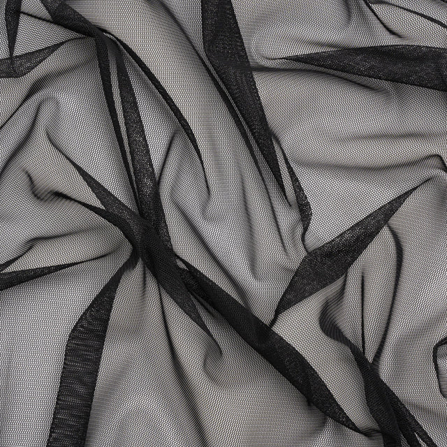 Polyester Mesh - Black - Designer Deadstock