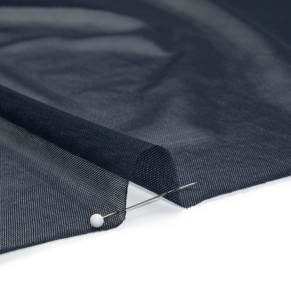 Polyester Stretch Mesh - Navy - Designer Deadstock