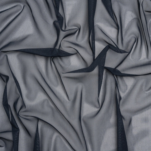 Polyester Stretch Mesh - Navy - Designer Deadstock