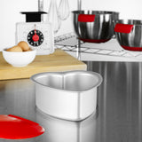Fat Daddios PHT-63 Anodized Aluminum Heart Cake Pan 6" x 3" Deep