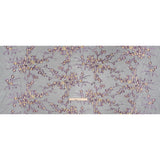 Embroidered Lace on Black Tulle - Lilac, Butter Yellow and White Floral - Designer Deadstock