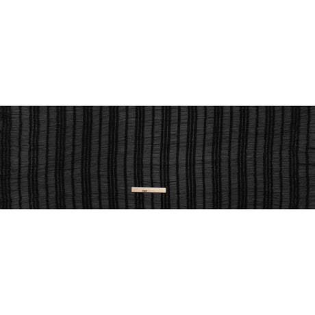 Ruched and Ruffled Sheer Polyester Woven - Black - Designer Deadstock