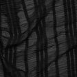 Ruched and Ruffled Sheer Polyester Woven - Black - Designer Deadstock