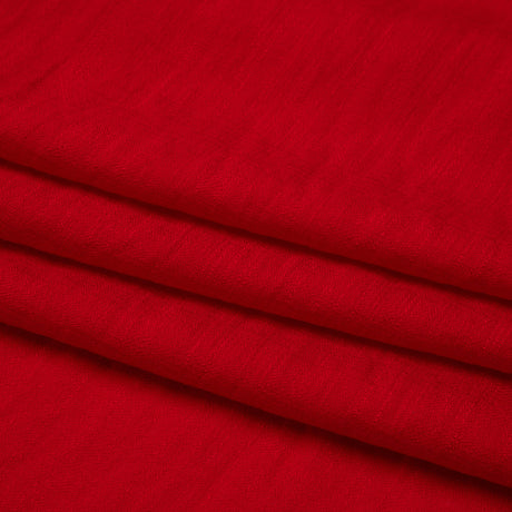 Viscose and Nylon Dobby - Red Geometric - Designer Deadstock