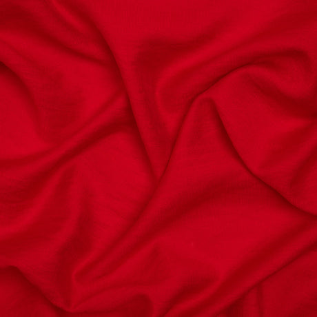 Viscose and Nylon Dobby - Red Geometric - Designer Deadstock