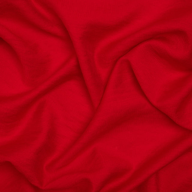 Viscose and Nylon Dobby - Red Geometric - Designer Deadstock