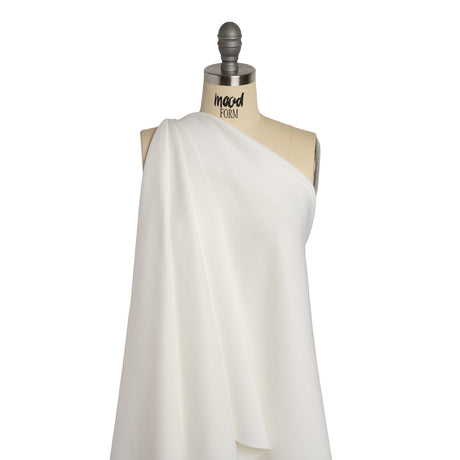 Stretch Polyester Scuba Knit - Ivory - Designer Deadstock