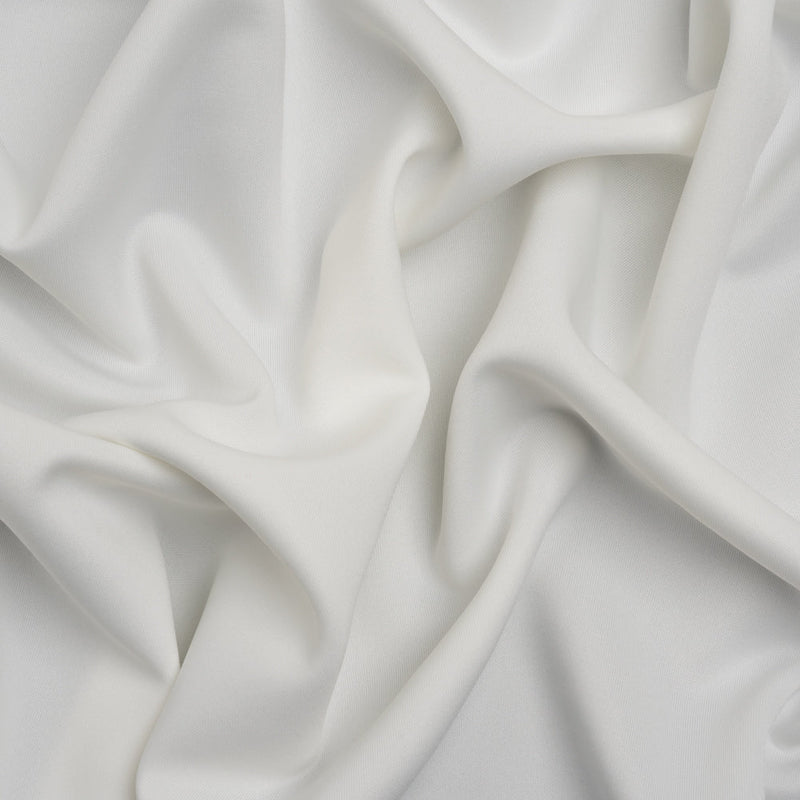 Stretch Polyester Scuba Knit - Ivory - Designer Deadstock